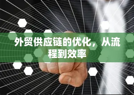 外贸供应链的优化,从流程到效率 外贸供应链的优化,从流程到效率